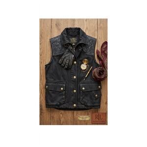 Ralph Lauren Jeans Co. Black Utility Denim Vest